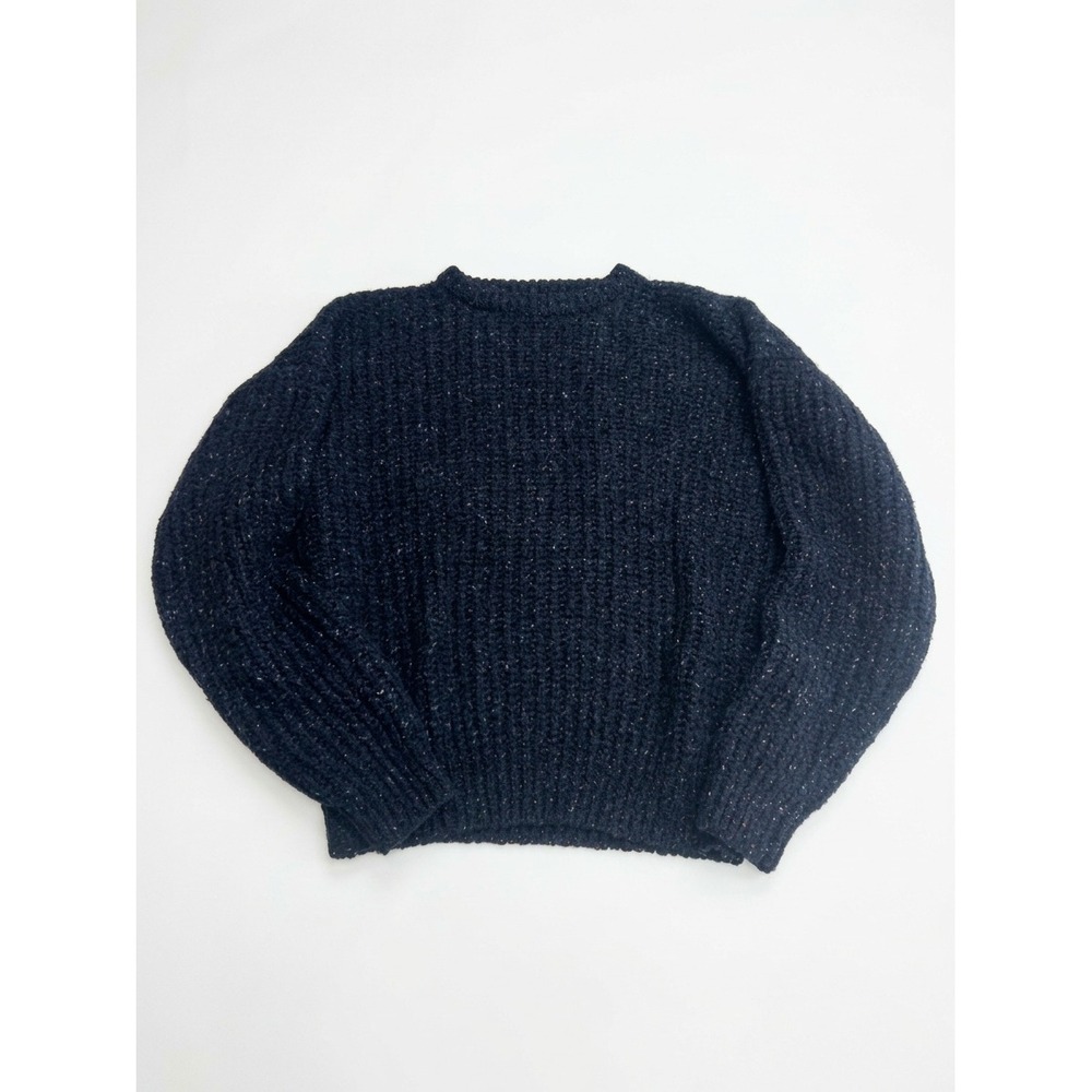 Croft & Barrow Sweater Mens Medium Navy Blue Good Ribbed Confetti Knit Crew Neck